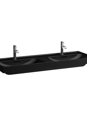 Actieprijs Meda - dvojumyvadlo 130x46, otvor pro baterii, černá matná (H8141127161041)