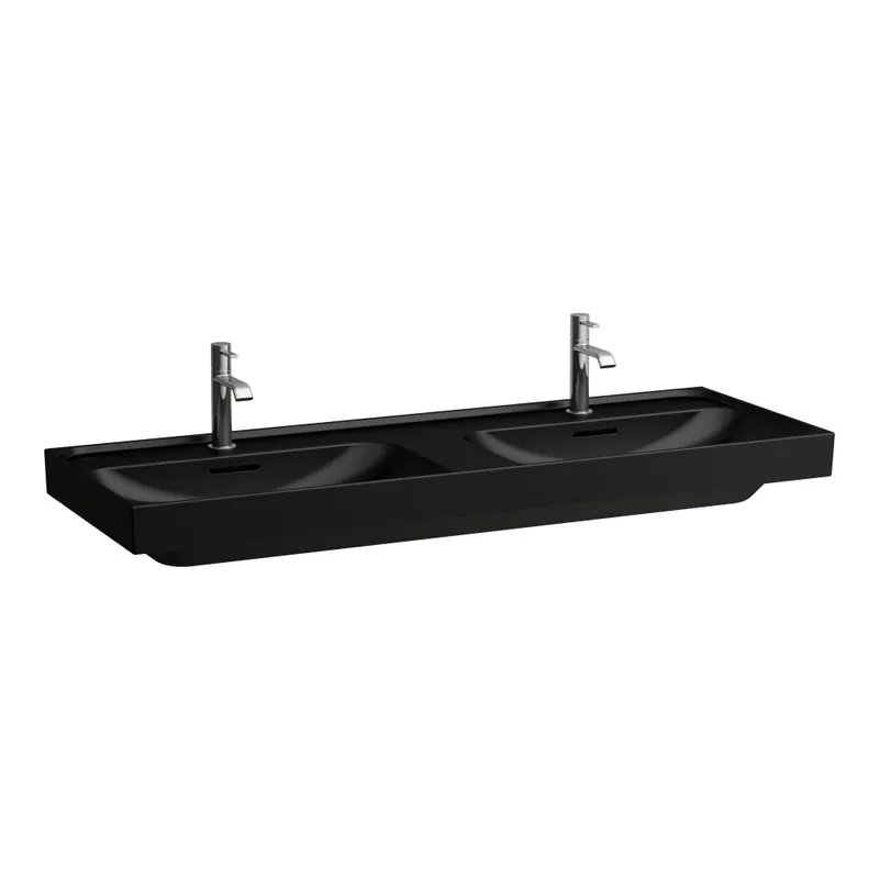 Actieprijs Meda - dvojumyvadlo 130x46, otvor pro baterii, černá matná (H8141127161041)
