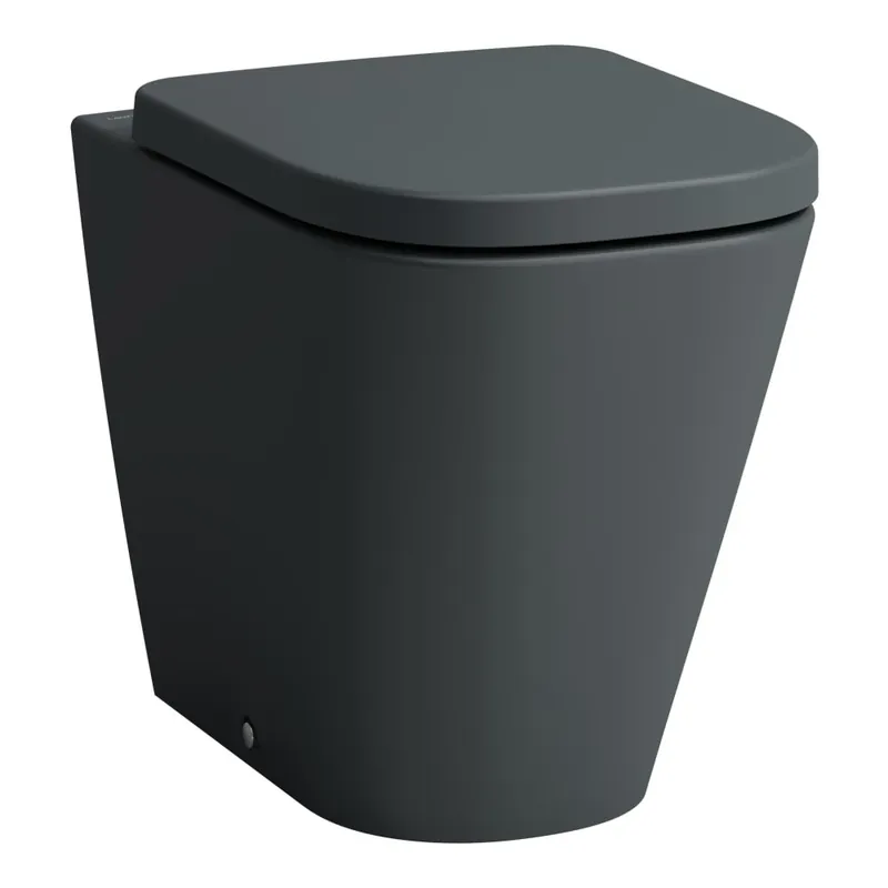 Laatste Kans Meda - stojící klozet, Silent flush, rimless, hluboké splachování, vodorovný/svislý odpad Vario, bez sedátka, grafit matná (H8231117580001)