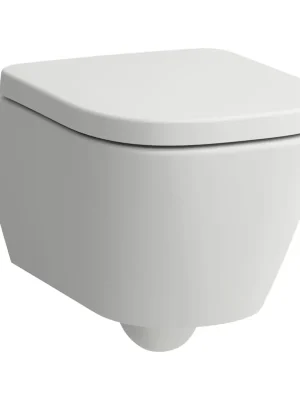Actieprijs Meda - závěsné WC, Silent flush, rimless, hluboké splachování, včetně uchycení Laufen Easyfit 3.0, bílá matná (H8211107570001)