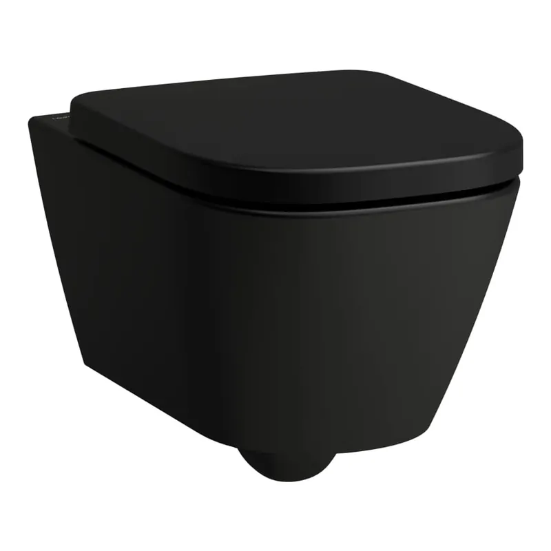 Meda - závěsné WC, Silent flush, rimless, hluboké splachování, včetně uchycení Laufen Easyfit 3.0, černá matná (H8211107160001) Beperkt Aanbod