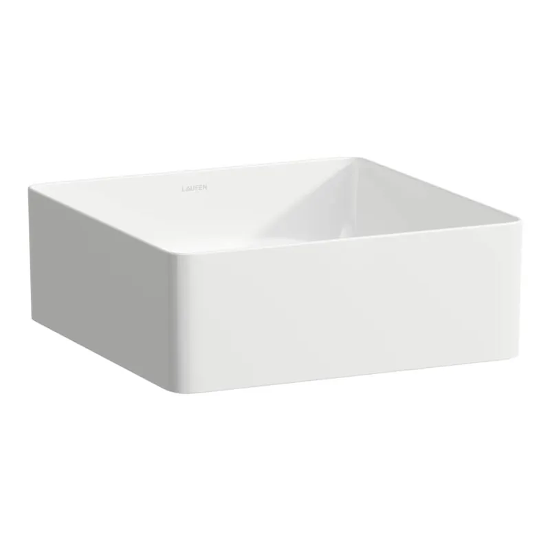 Premium Living Square SaphirKeramik - umyvadlová mísa 36x36, bez otvoru pro baterii, bílá matná (H8114337571121)