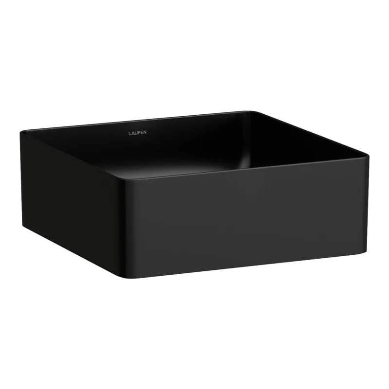 Veilige Betaling Living Square SaphirKeramik - umyvadlová mísa 36x36, bez otvoru pro baterii, černá matná (H8114337161121)