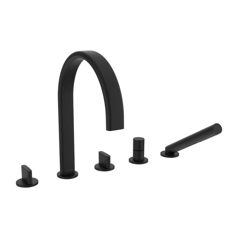Meda - vanová pětiotvorová baterie, výtok 220 mm, černá matná (HF506685428050) Bestseller