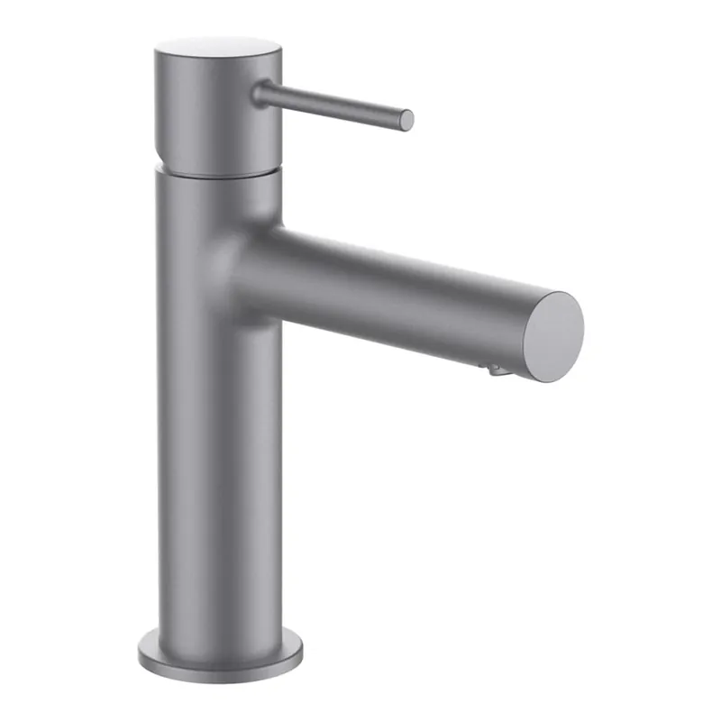 Nu Kopen Twinplus Slim - umyvadlová stojánková páková baterie, výtok 11 cm, bez automatické výpusti, inox kartáčovaná ocel (HF505402423000)
