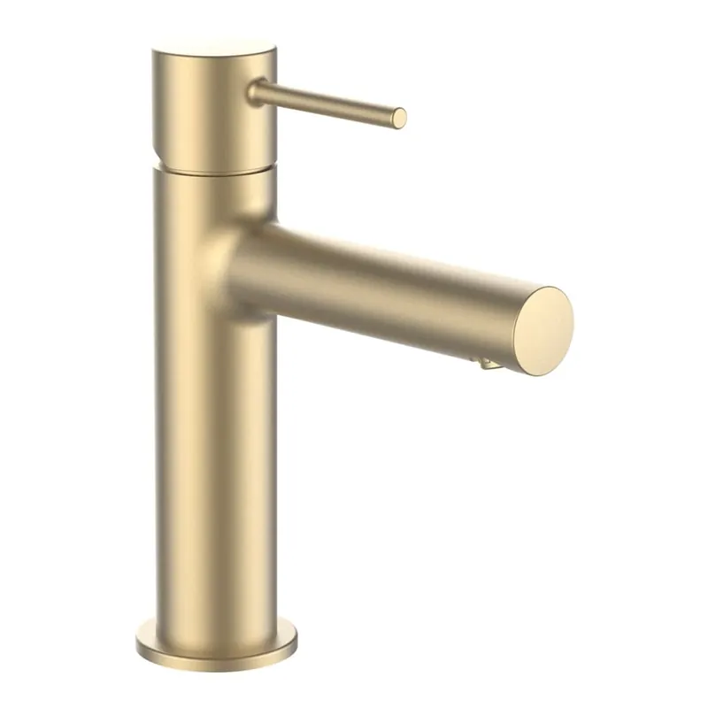 Seizoensaanbieding Twinplus Slim - umyvadlová stojánková páková baterie, výtok 11 cm, bez automatické výpusti, zlatá matná (HF505402462000)
