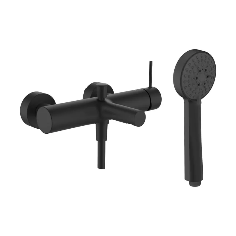 Twinplus Slim - vanová nástěnná baterie, s příslušenstvím, černá matná (HF505460428600) Favoriet