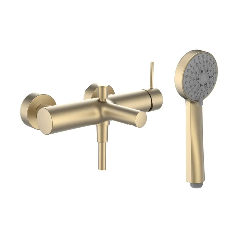Twinplus Slim - vanová nástěnná baterie, s příslušenstvím, zlatá matná (HF505460462600) Goedkoop