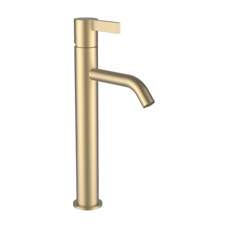Kartell by Laufen - umyvadlová páková baterie, vysoká, bez automatické výpusti, zlatá matná (H3113380831201) Express Levering