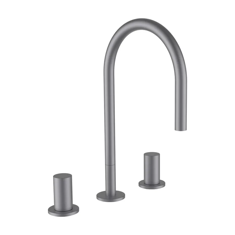 Kartell by Laufen - umyvadlová tříotvorová baterie, bez automatické výpusti, inox kartáčovaná ocel (H3123330902201) Tijdelijk Beschikbaar