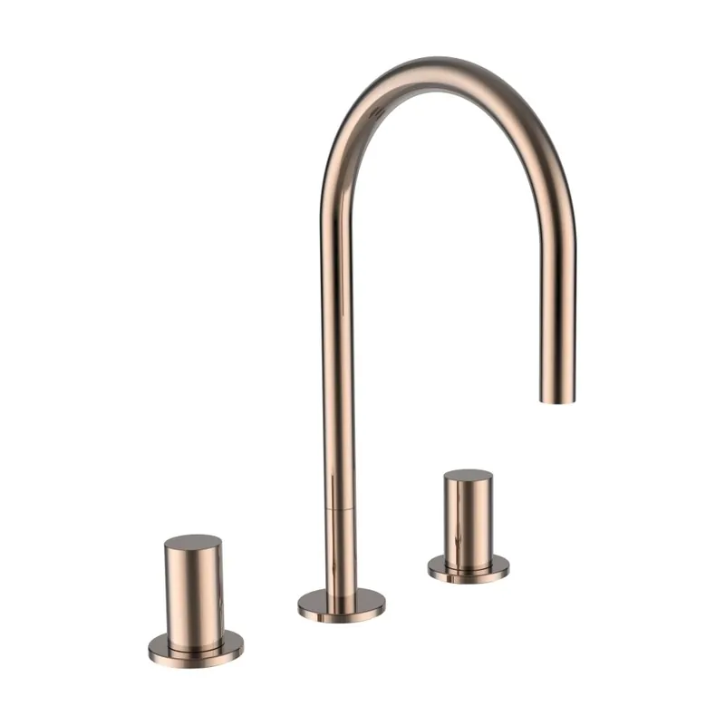 Lage Kosten Kartell by Laufen - umyvadlová tříotvorová baterie, bez automatické výpusti, zlatorůžová (H3123330822201)