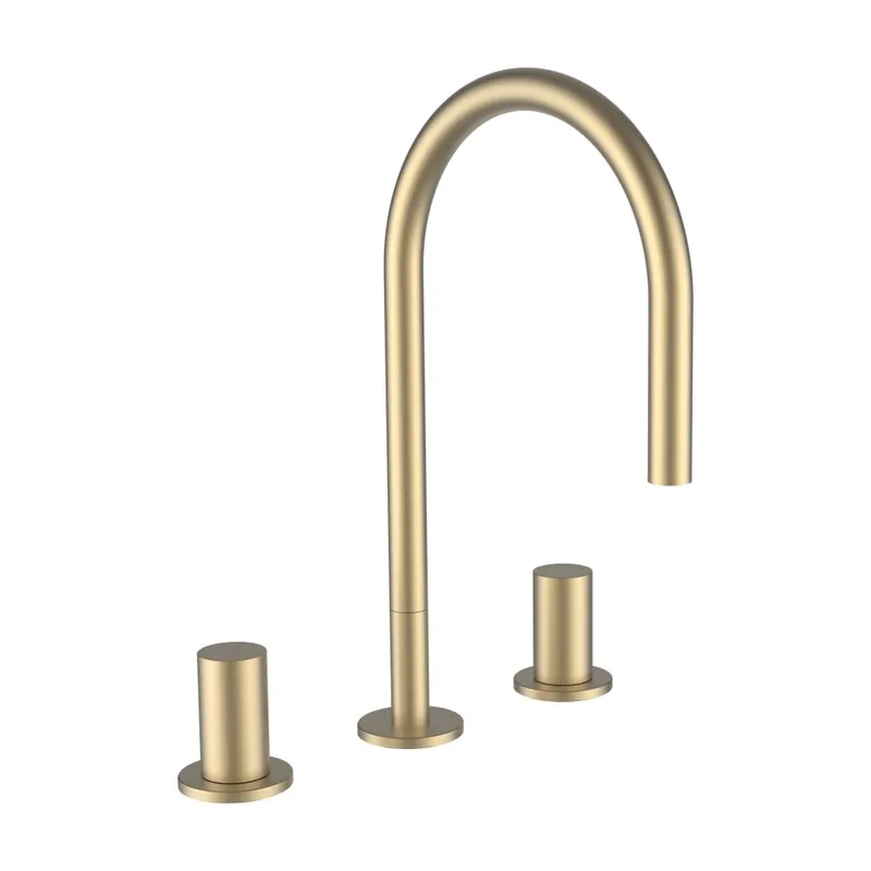 Must-Have Kartell by Laufen - umyvadlová tříotvorová baterie, bez automatické výpusti, zlatá matná (H3123330832201)
