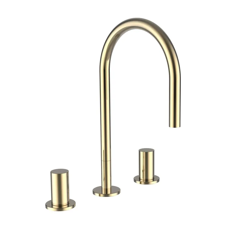 Kartell by Laufen - umyvadlová tříotvorová baterie, bez automatické výpusti, zlatá lesklá (H3123330012201) Superprijs