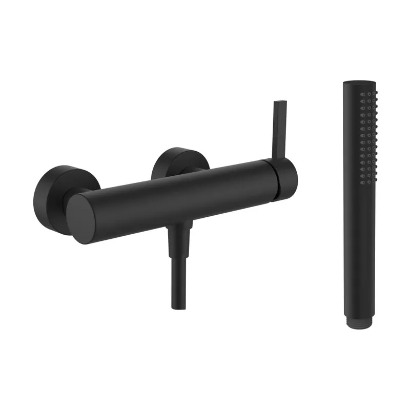 Kartell by Laufen - sprchová nástěnná baterie, včetně příslušenství, černá matná (H3313370811411) Finale Uitverkoop