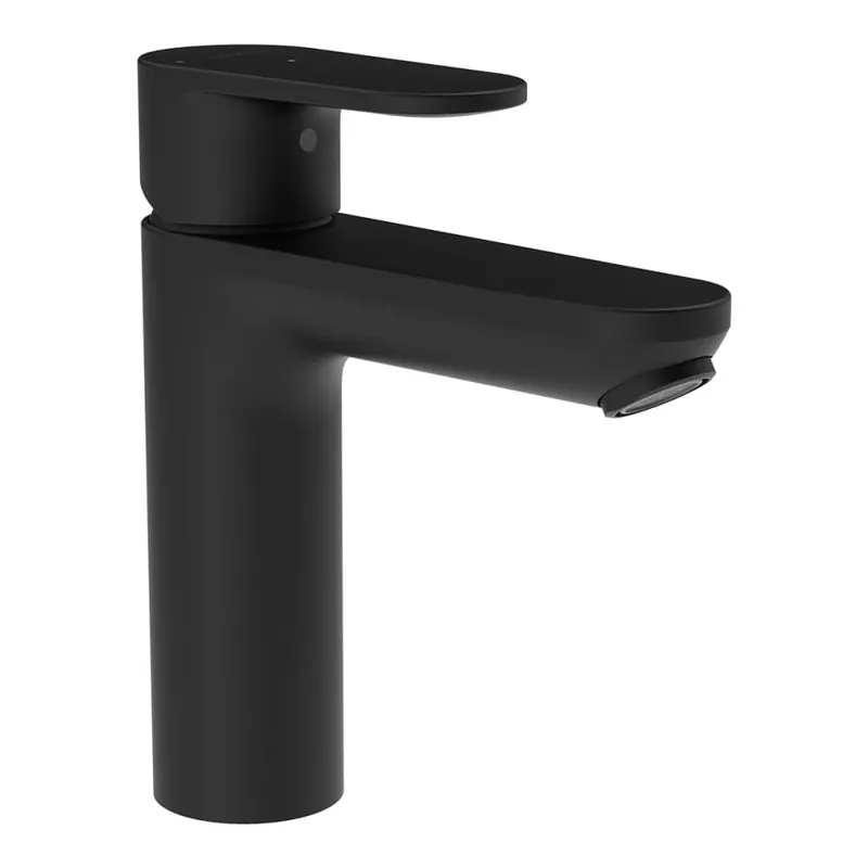 Gereduceerde Prijs Laufen Pro X - umyvadlová stojánková páková baterie, pevný výtok 125 mm, kartuše Eco+, bez automatické výpusti, černá matná (HF506904198000)
