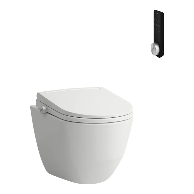Tijdelijk Beschikbaar SET – sedátko CLEANET SIT a závěsný klozet LAUFEN PRO comfort, rimless, dálkové ovládání (H601890000S002)