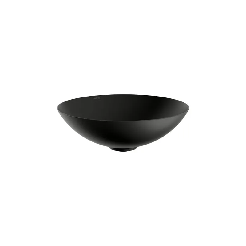 Express Levering Characters - umyvadlová mísa 45x45 bez otvoru pro baterii, bez přepadu, Vitreon Steel černá mat (H512CA57161121)