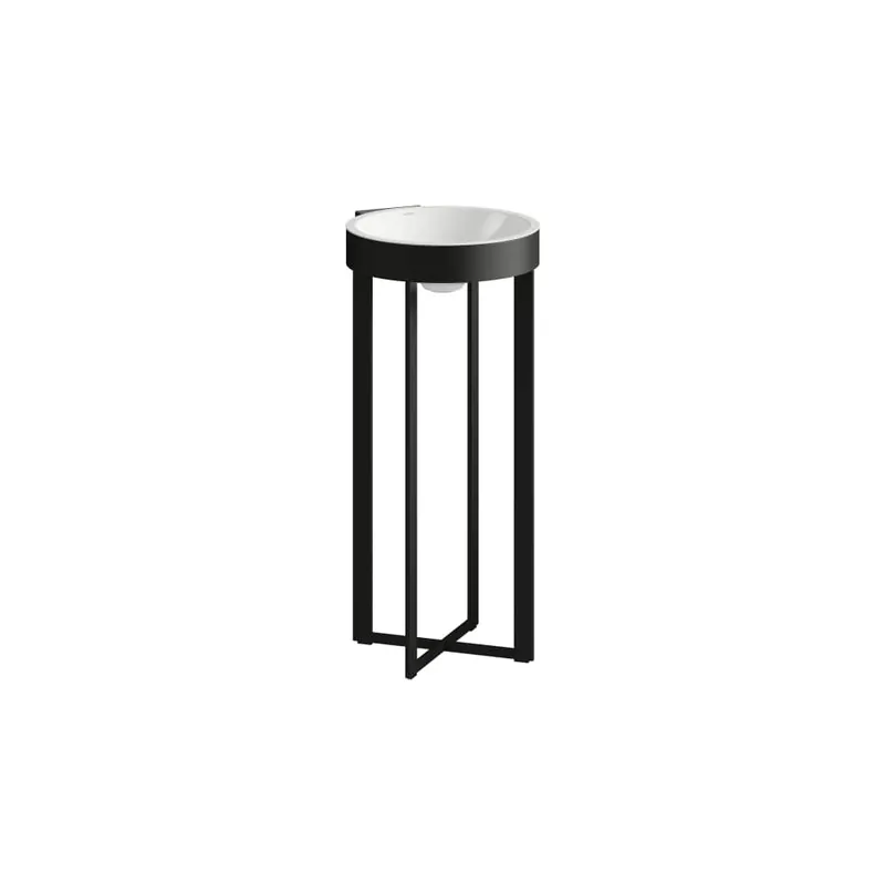 Bestel Nu Xcross - závěsné umyvadlo 39,7x48,2x90, s připojením ke zdi, otvor pro baterii, bez přepadu, Vitreon Steel bílá (H511CR37161111)