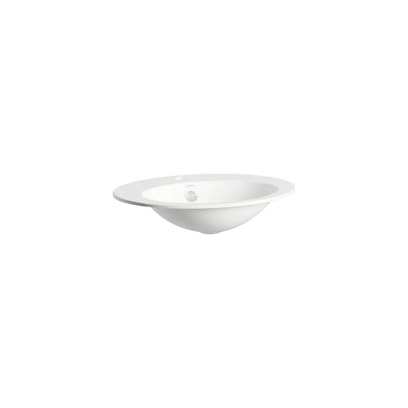 Lage Kosten Form - zápustné umyvadlo 50x40 otvor pro baterii, s přepadem, Vitreon Steel bílá (H517FM60001041)