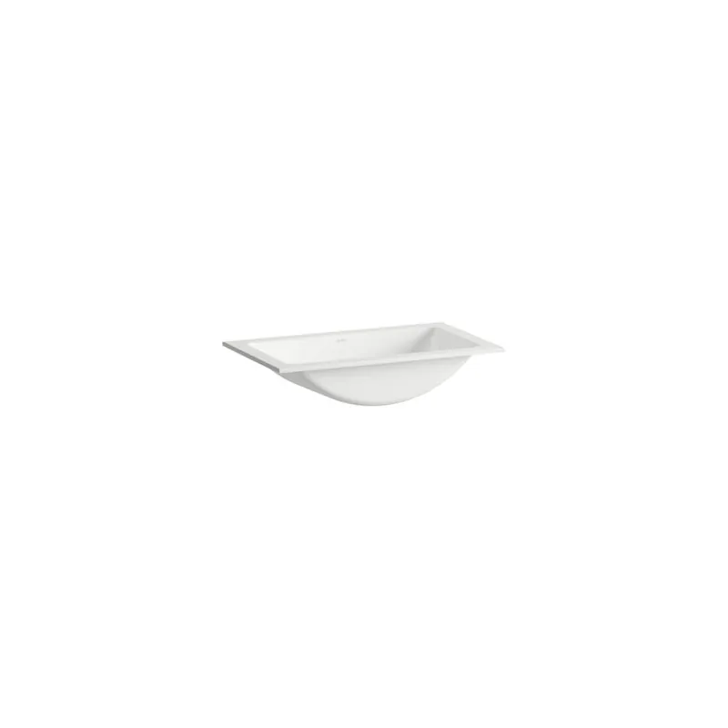 Populair Classics - zápustné umyvadlo 58,5x34,7 bez otvoru pro baterii, bez přepadu, Vitreon Steel bílá (H517CL30001121)