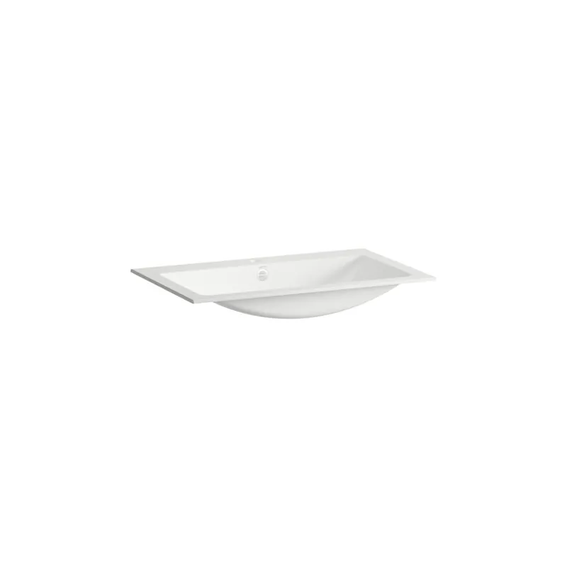 Classics - zápustné umyvadlo 80x50 otvor pro baterii, s přepadem, Vitreon Steel bílá (H517CL40001041) Koopje