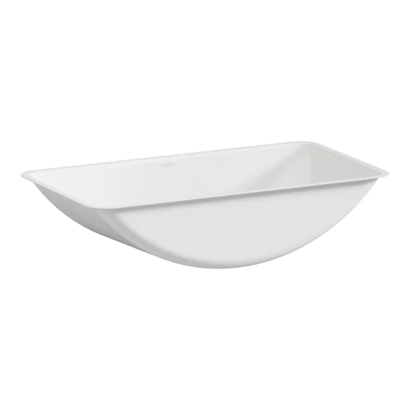 Classics - vestavné umyvadlo 52,6x29 bez otvoru pro baterii, bez přepadu, Vitreon Steel bílá (H513CL20001121) Snelle Levering