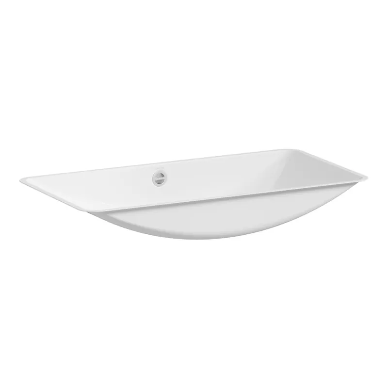 Classics - vestavné umyvadlo 72,7x38 bez otvoru pro baterii, s přepadem, Vitreon Steel bílá (H513CL40001091) Op = Op