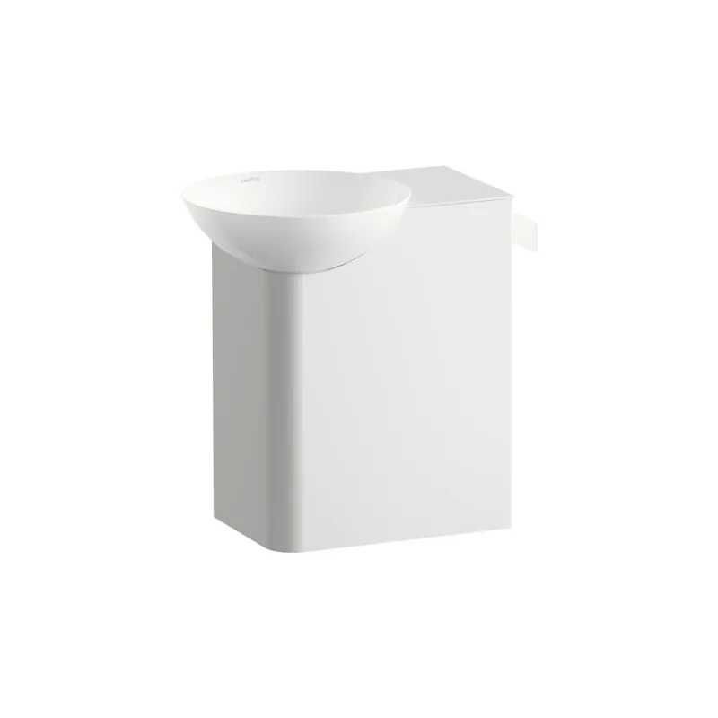 Exclusieve Aanbieding Insert - závěsné umyvadlo 48,5x31,7 polička vpravo, otvor pro baterii, bez přepadu, Vitreon Steel bílá (H585IN40001111)