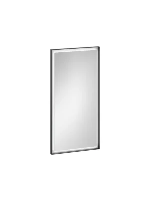 Yva - zrcadlo 50x100 cm, hliník, nepřímé obvodové LED osvětlení, stmívatelné, hliník černá mat (H4484700YV4501) Direct Beschikbaar