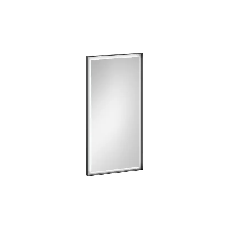 Yva - zrcadlo 50x100 cm, hliník, nepřímé obvodové LED osvětlení, stmívatelné, hliník černá mat (H4484700YV4501) Direct Beschikbaar