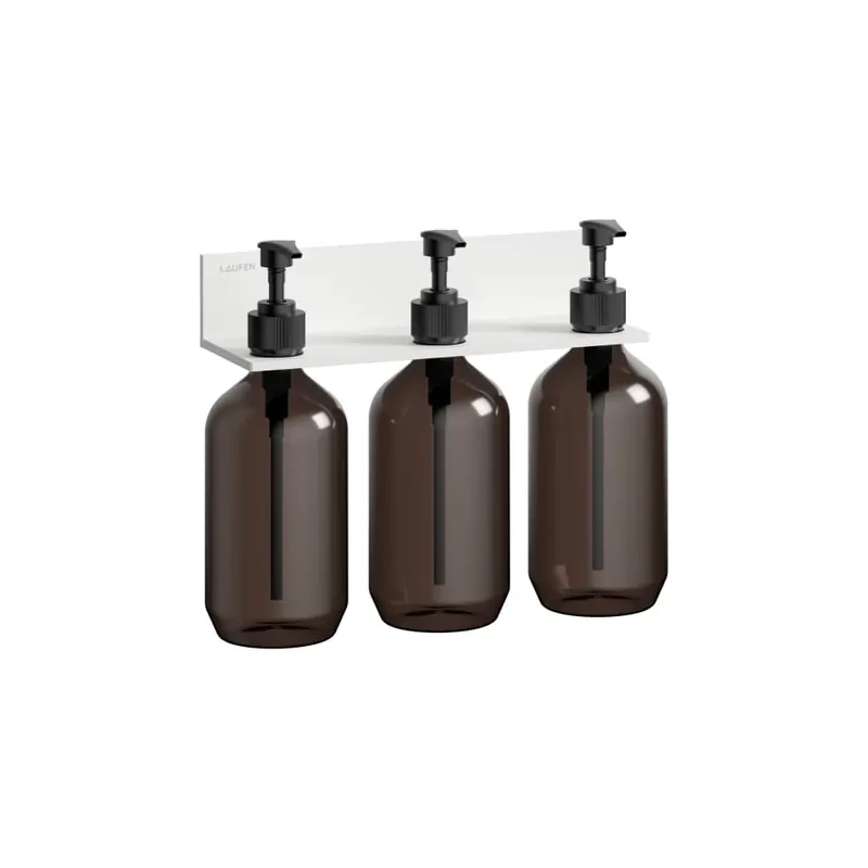 Hete Deal Assist - police 22,5 cm, 3 výřezy pro dávkovače mýdla/krému, hliník bílá mat (H383AS12680001)
