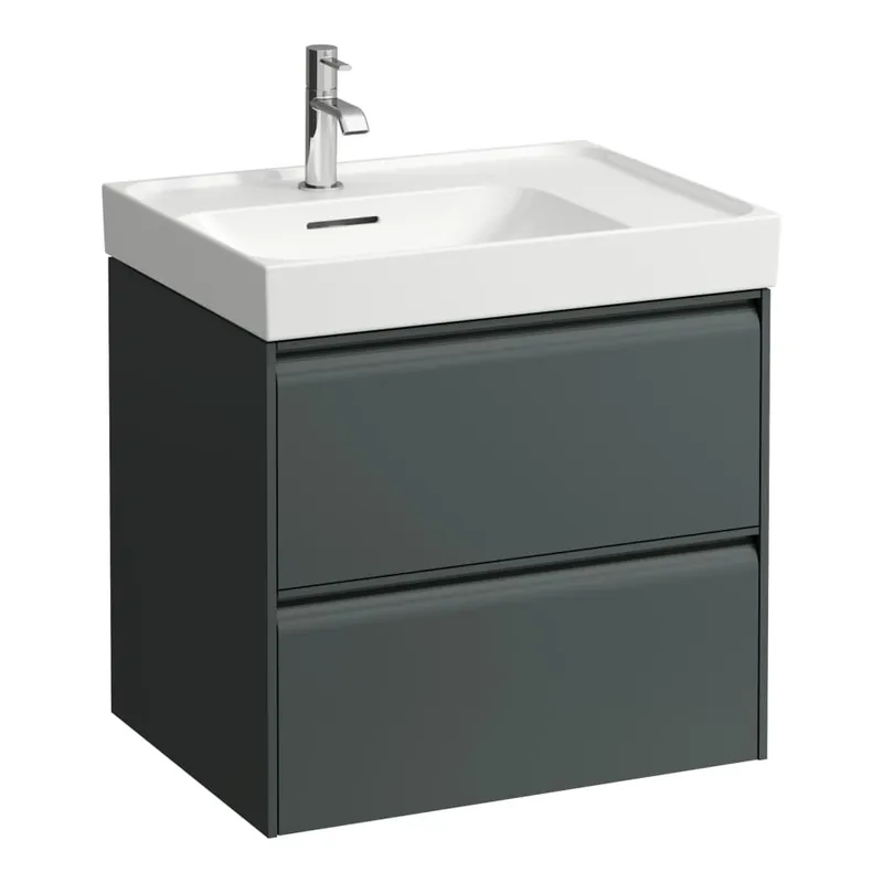 Meda - skříňka 58,5x45 pod umyvadlo H817111, 2 zásuvky, šedá traffic (H4217320112661) Direct Verzonden