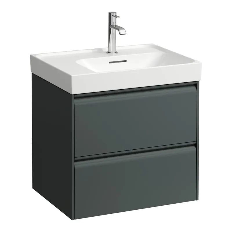 Merkproduct Meda - skříňka 58,5x45 pod umyvadlo H817112, 2 zásuvky, šedá traffic (H4217220112661)