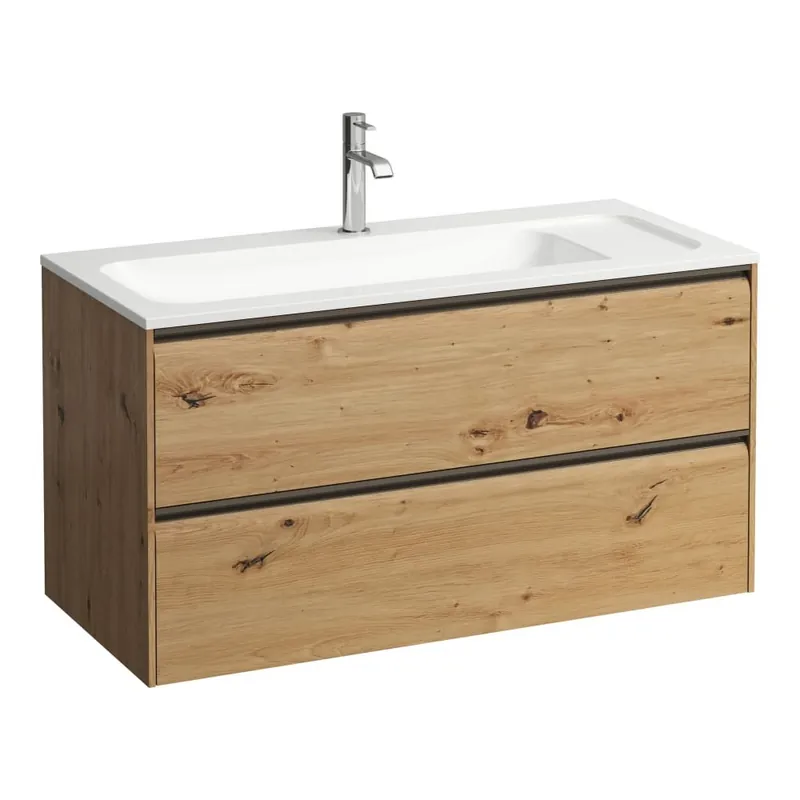 Merkproduct Meda - skříňka 97x44 pod umyvadlo 814118, 2 zásuvky, divoký dub (H4216920112671)