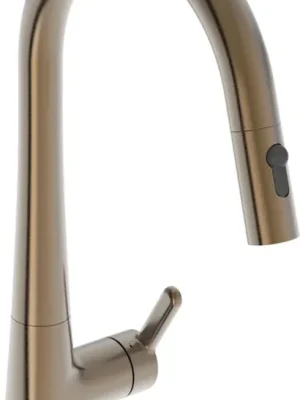 Hansadesigno - páková dřezová baterie, vytahovací sprcha, broušený bronz (5136228381) Sleva