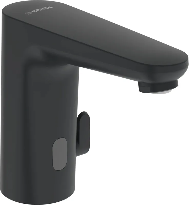Hansaelectra Safety - umyvadlová baterie, 3 V, Bluetooth, kompozit, vyložení 123 mm, černá matná (9110221933) Betrouwbaar