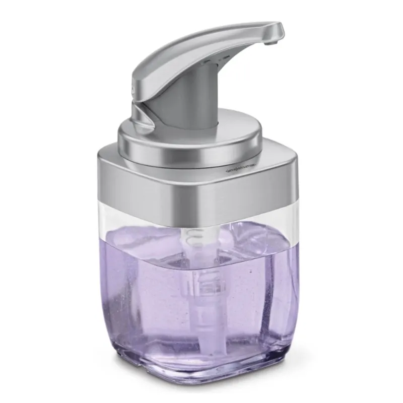 Op = Op Dávkovač mýdla a mycího prostředku na nádobí Simplehuman, 650 ml, kartáčovaný nikl (KT1189)
