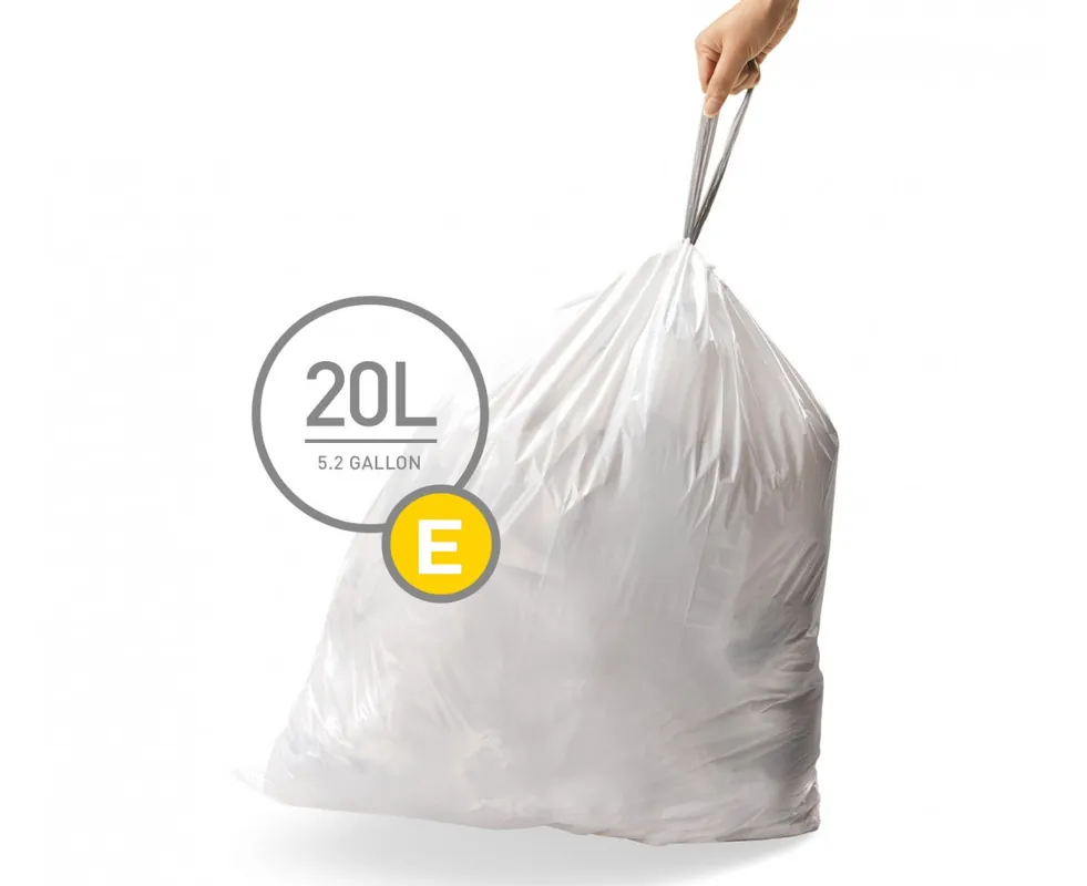 Sáčky do odpadkového koše 20 L, Simplehuman typ E, zatahovací, 20 ks v balení, 20 µm (CW0164) Betrouwbaar