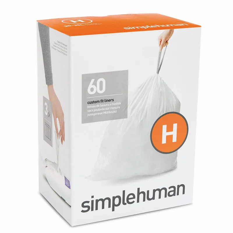 Sáčky do odpadkového koše 30-35 L, Simplehuman typ H zatahovací, 3 x 20 ks ( 60 sáčků ) WP (CW0258) Meest Verkocht