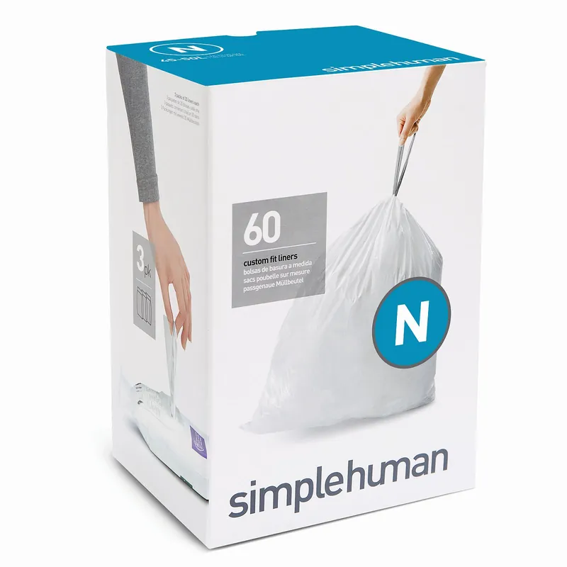 Sáčky do odpadkového koše 45-50 L, Simplehuman typ N zatahovací, 3 x 20 ks ( 60 sáčků ) (CW0262) Shop Nu