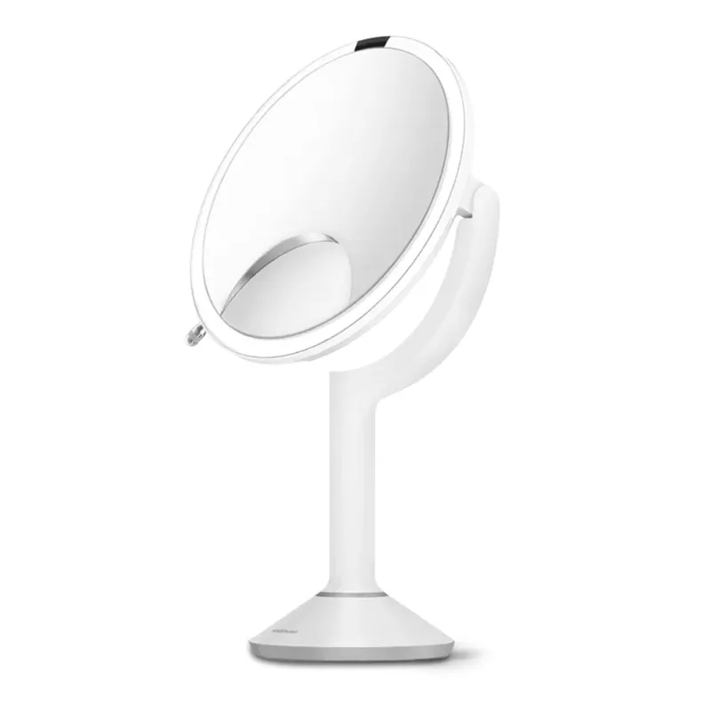 Betaalbaar Kosmetické zrcátko Simplehuman Sensor TRIO, LED osvětlení, 1x/5x/10, dobíjecí, bílá nerez (ST3038)