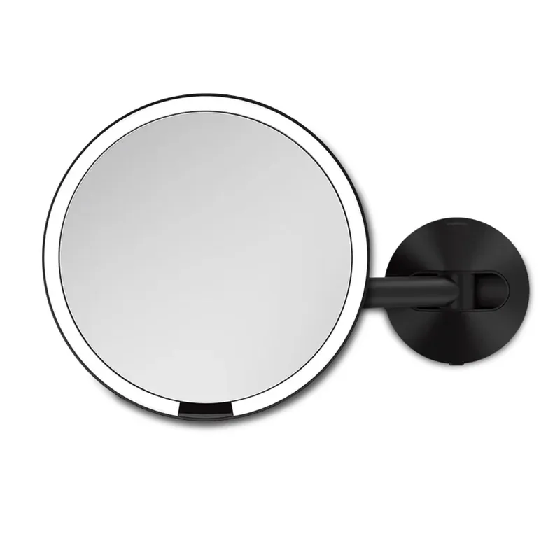 Simplehuman kosmetické zrcátko na zeď SENSOR, LED osvětlení, 5x zvětšení, síťové, černé (ST3065) Gecertificeerd