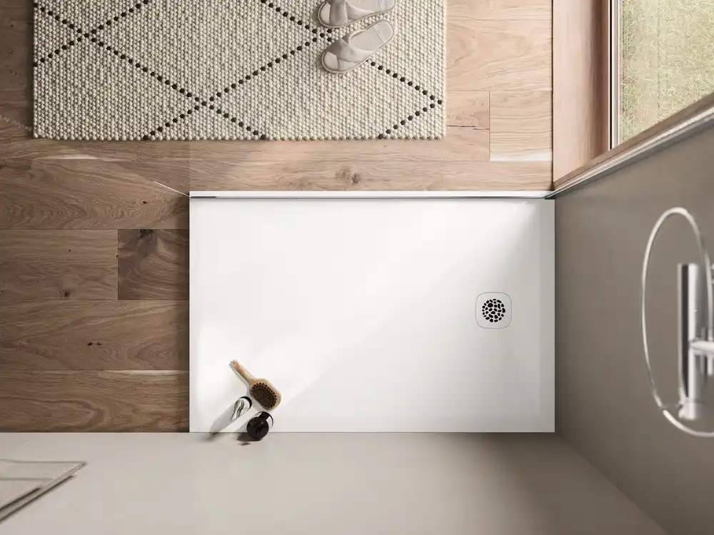 Air bílá - obdélníková sprchová vanička 160x70, Mineralite (W37AS16007009) Koop Vandaag