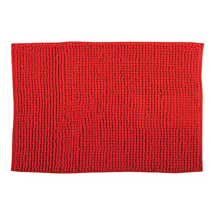 Koop Online MSV koupelnová předložka CHENILLE, červená, mikrovlákno, protiskluzová, 50 x 80 cm (144500)