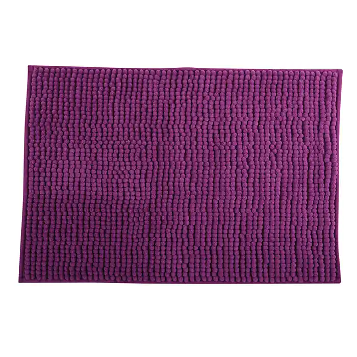 Beperkt Aanbod MSV koupelnová předložka CHENILLE, fialová, mikrovlákno, protiskluzová, 60 x 90 cm (141628)