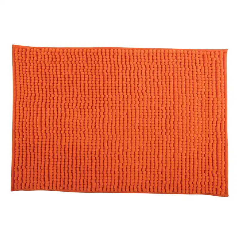 Korting MSV koupelnová předložka CHENILLE, oranžová, mikrovlákno, protiskluzová, 40 x 60 cm (141609)