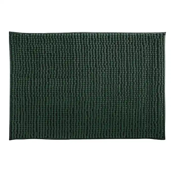 Korting MSV koupelnová předložka CHENILLE, tmavě zelená, mikrovlákno, protiskluzová, 50 x 80 cm (144509)