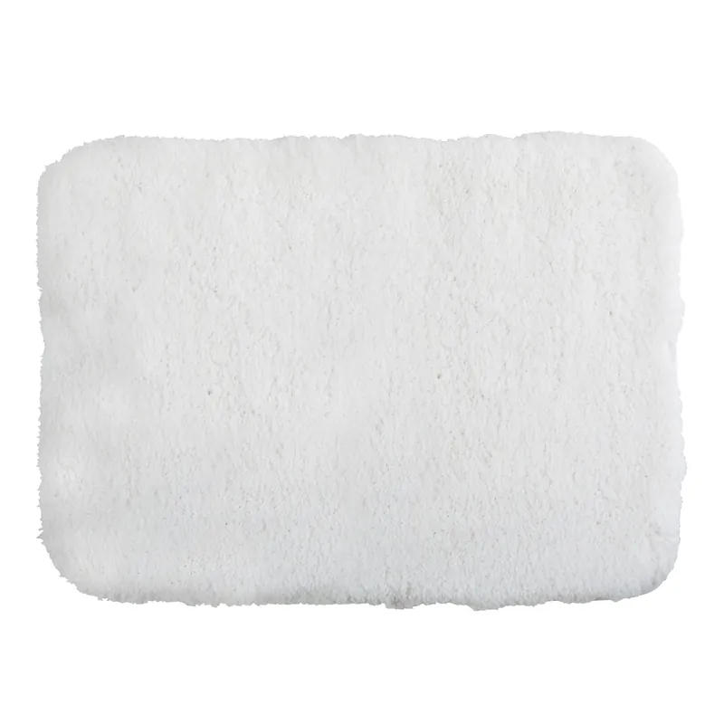 Uitverkoop MSV koupelnová předložka MICROFIBER, bílá, polyester, protiskluzová, 50 x 70 cm (140871)