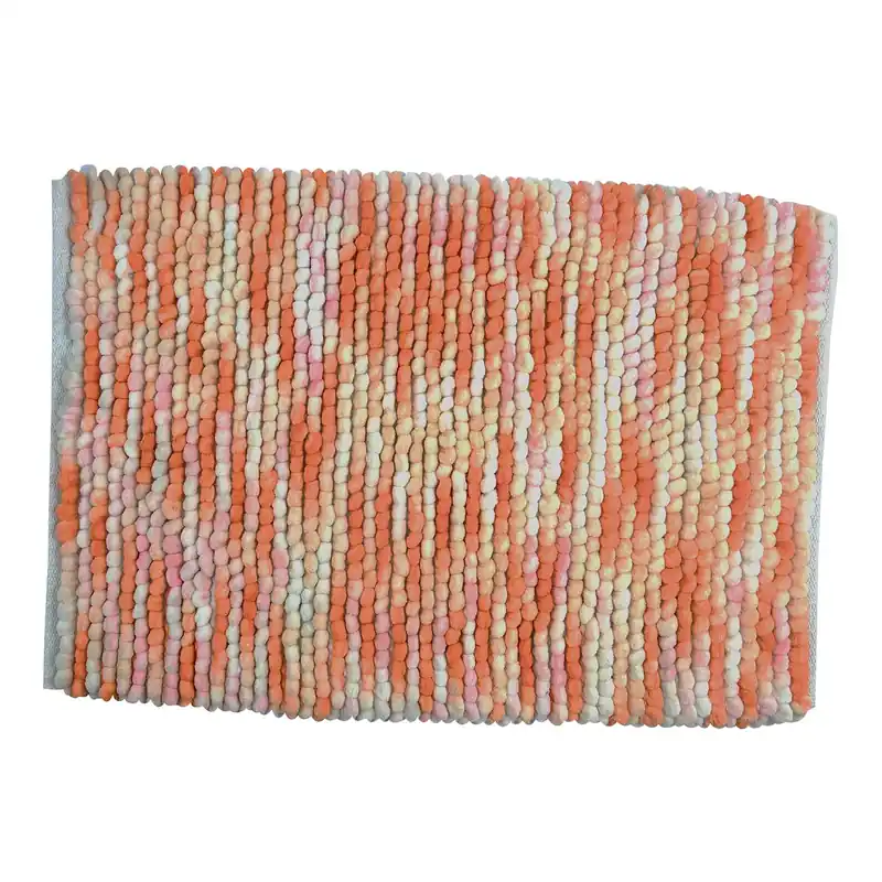 Must-Have Spirella koupelnová předložka KITO,oranžovo-růžová, mikrovlákno, protiskluzová, 50 x 80 cm (10.23293)