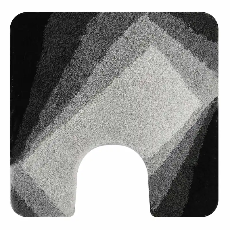 Must-Have Spirella koupelnová WC předložka KALI, šedo-černá, akryl, 55 x 55 cm (10.20969)